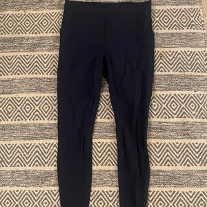 navy blue lululemon leggings with pockets